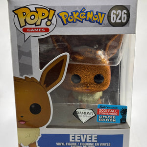 Funko POP! Games Pokemon #626 Eevee Diamond 2021 Fall Con FRENLY BRICKS - Open 7 Days
