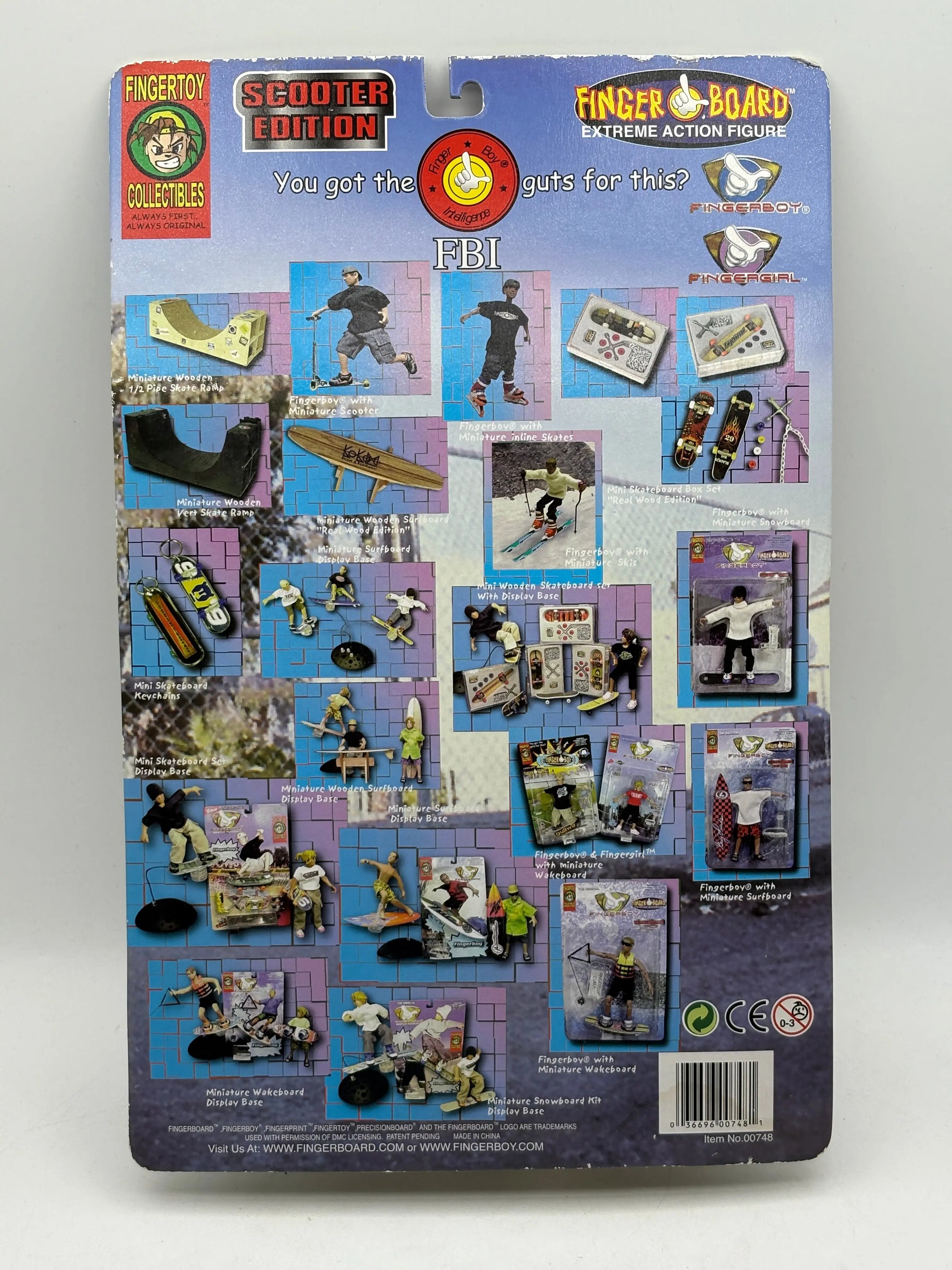 Vintage Finger Board Extreme Action Figure Scooter Edition (Black Rope) (2) FRENLY BRICKS - Open 7 Days