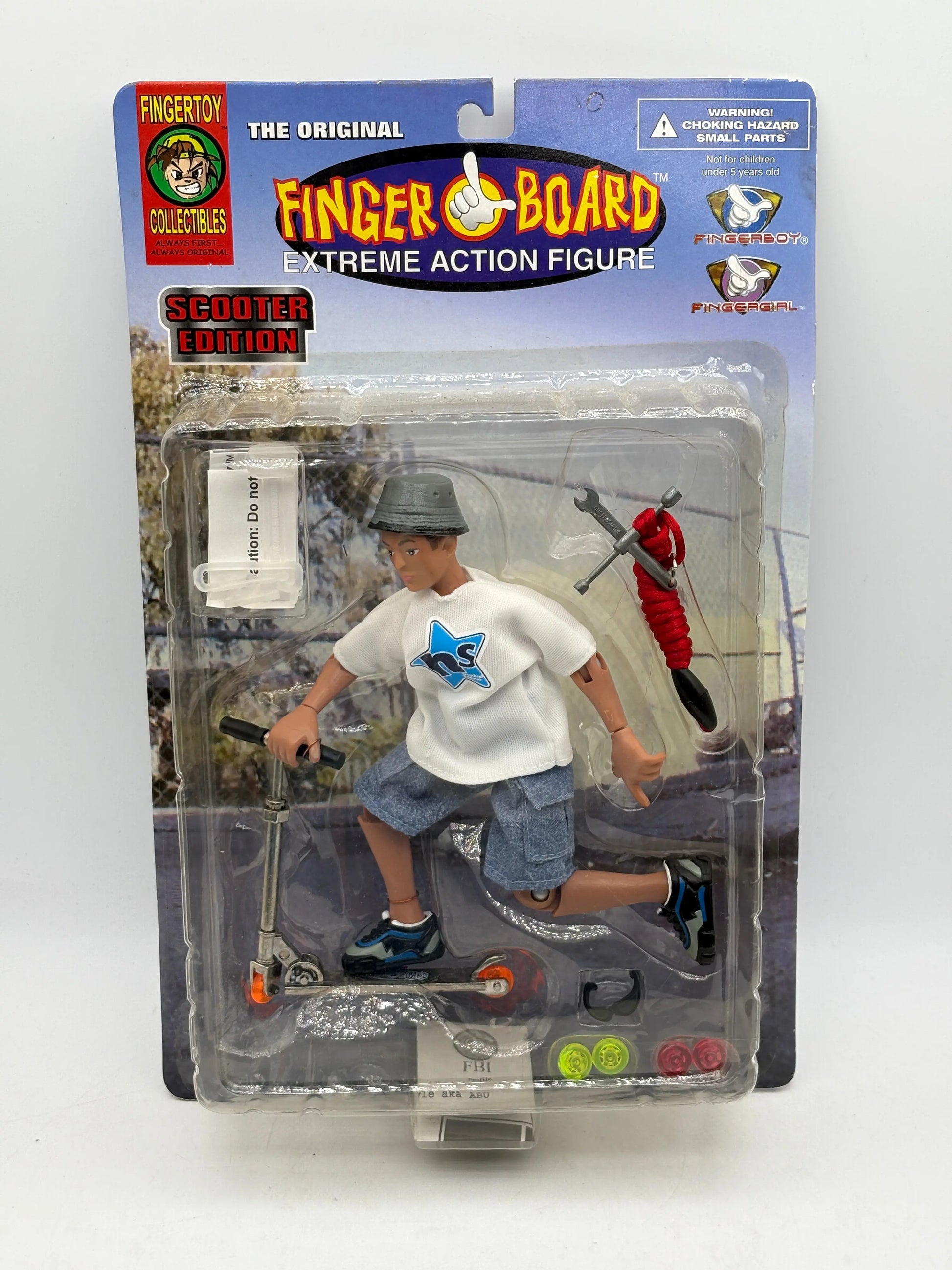 Vintage Finger Board Extreme Action Figure Scooter Edition (Red Rope) FRENLY BRICKS - Open 7 Days