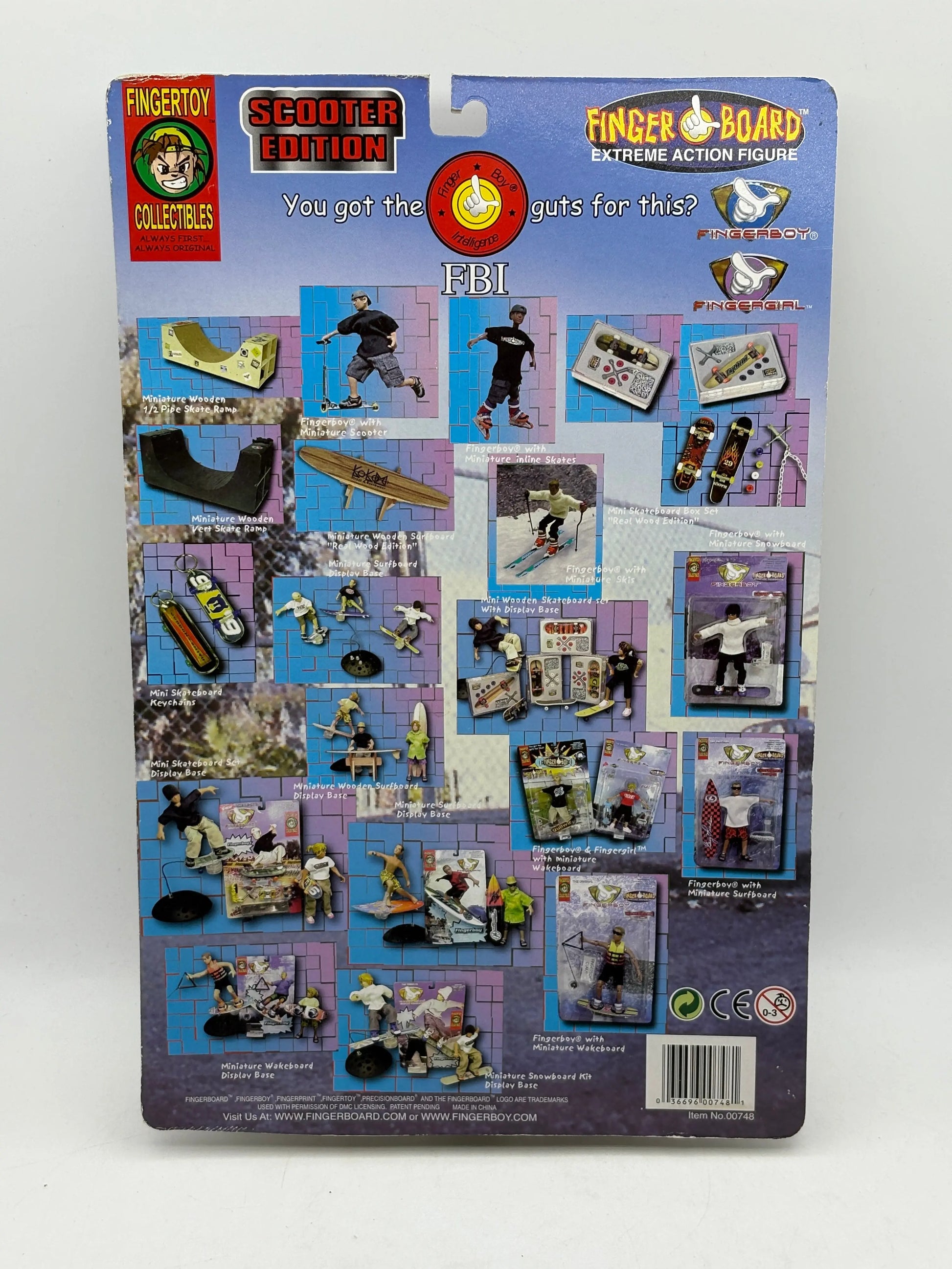 Vintage Finger Board Extreme Action Figure Scooter Edition (Red Rope) FRENLY BRICKS - Open 7 Days