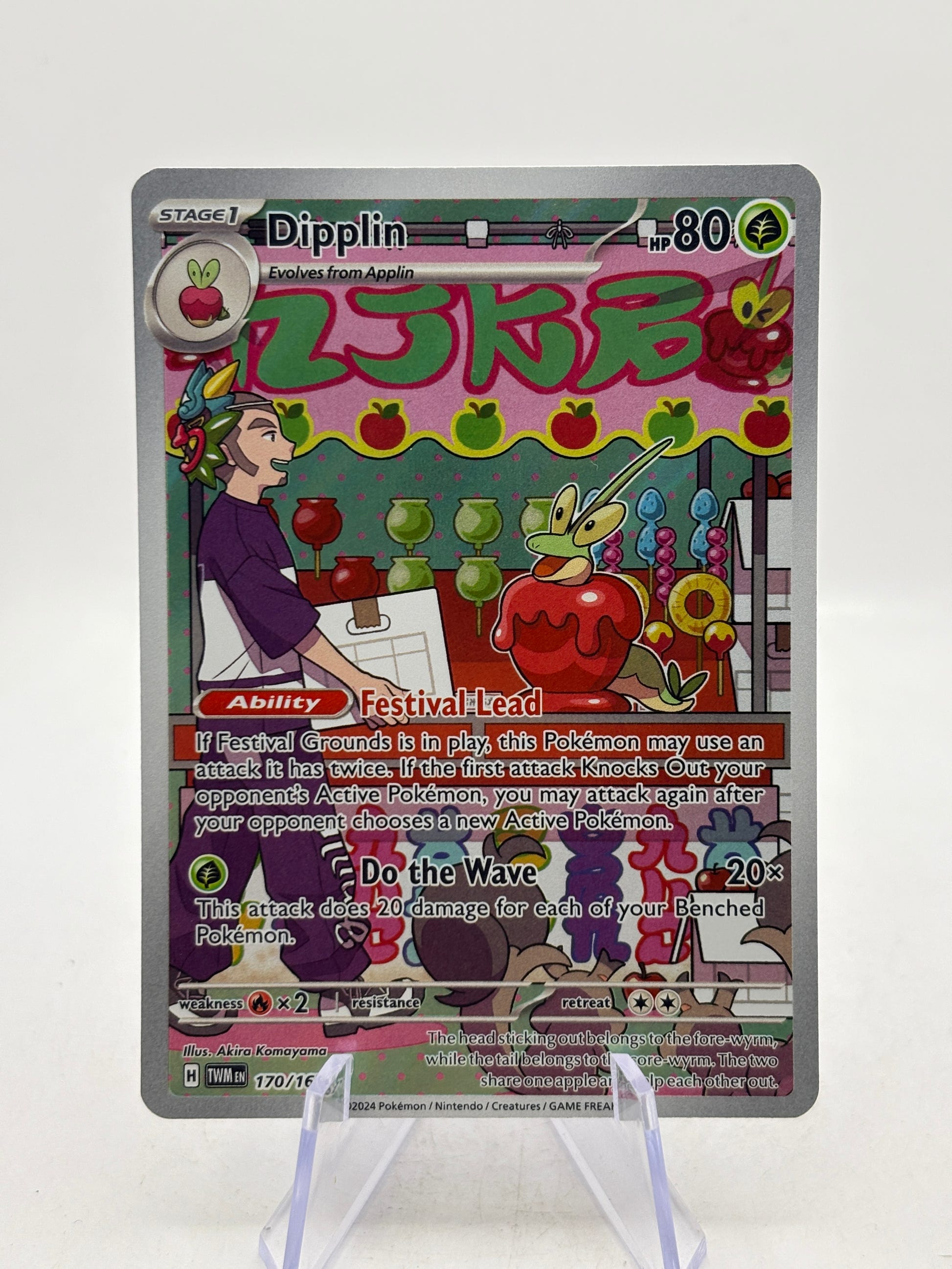 Pokemon TCG Twilight Masquerade- Dipplin 170/167 Illustration Rare LP image 1