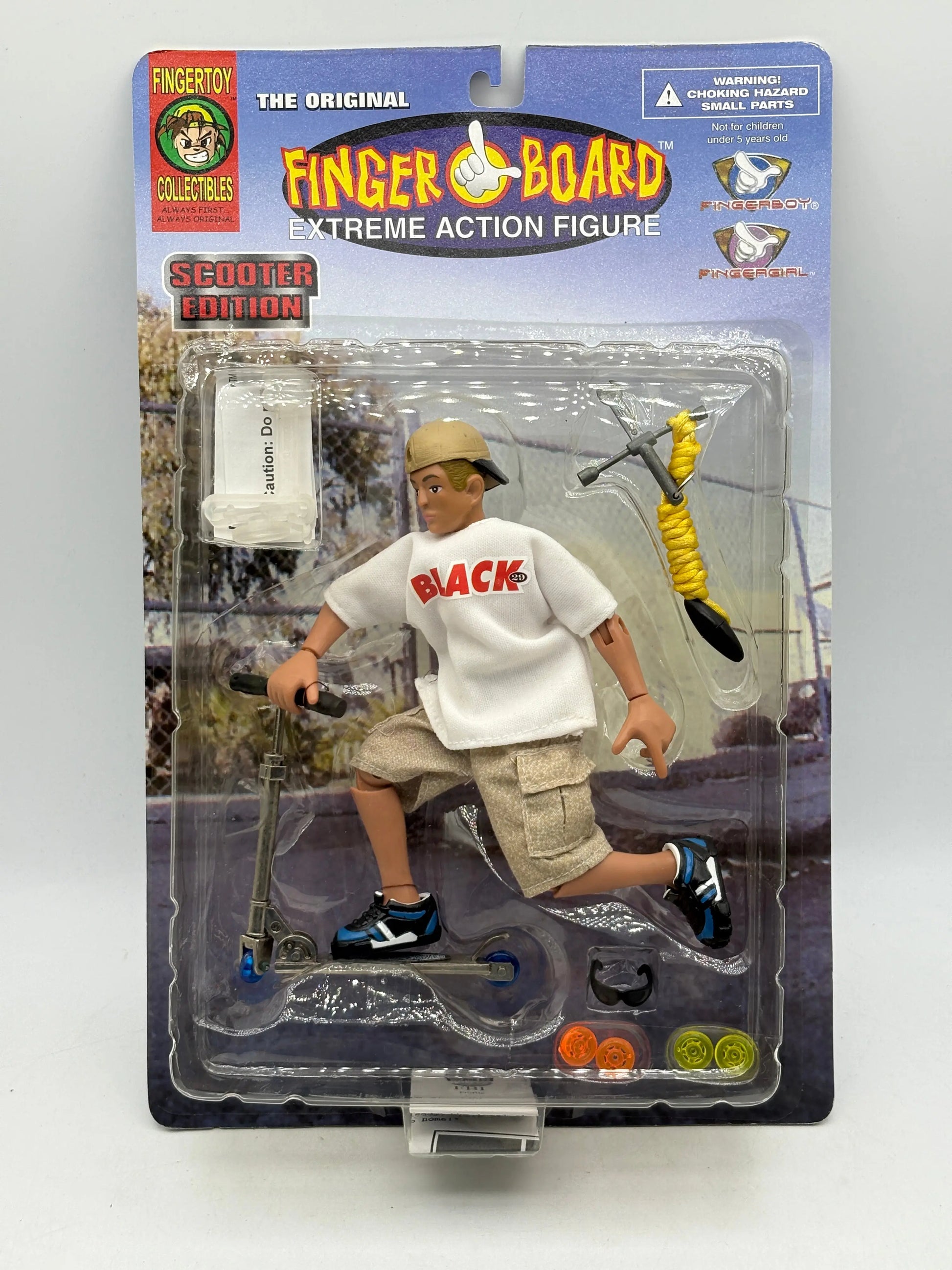 Vintage Finger Board Extreme Action Figure Scooter Edition (Yellow Rope) FRENLY BRICKS - Open 7 Days