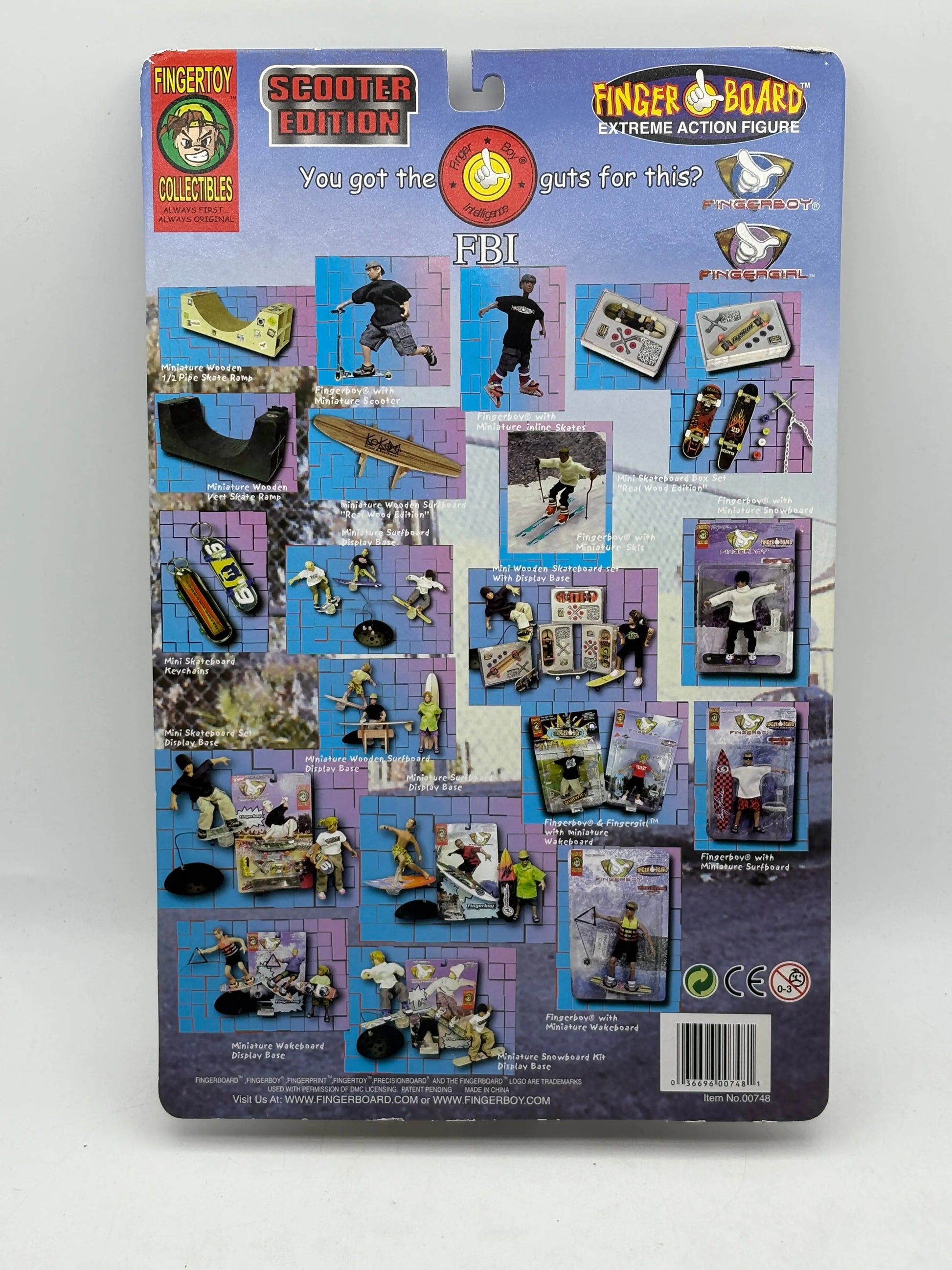 Vintage Finger Board Extreme Action Figure Scooter Edition (Yellow Rope) FRENLY BRICKS - Open 7 Days