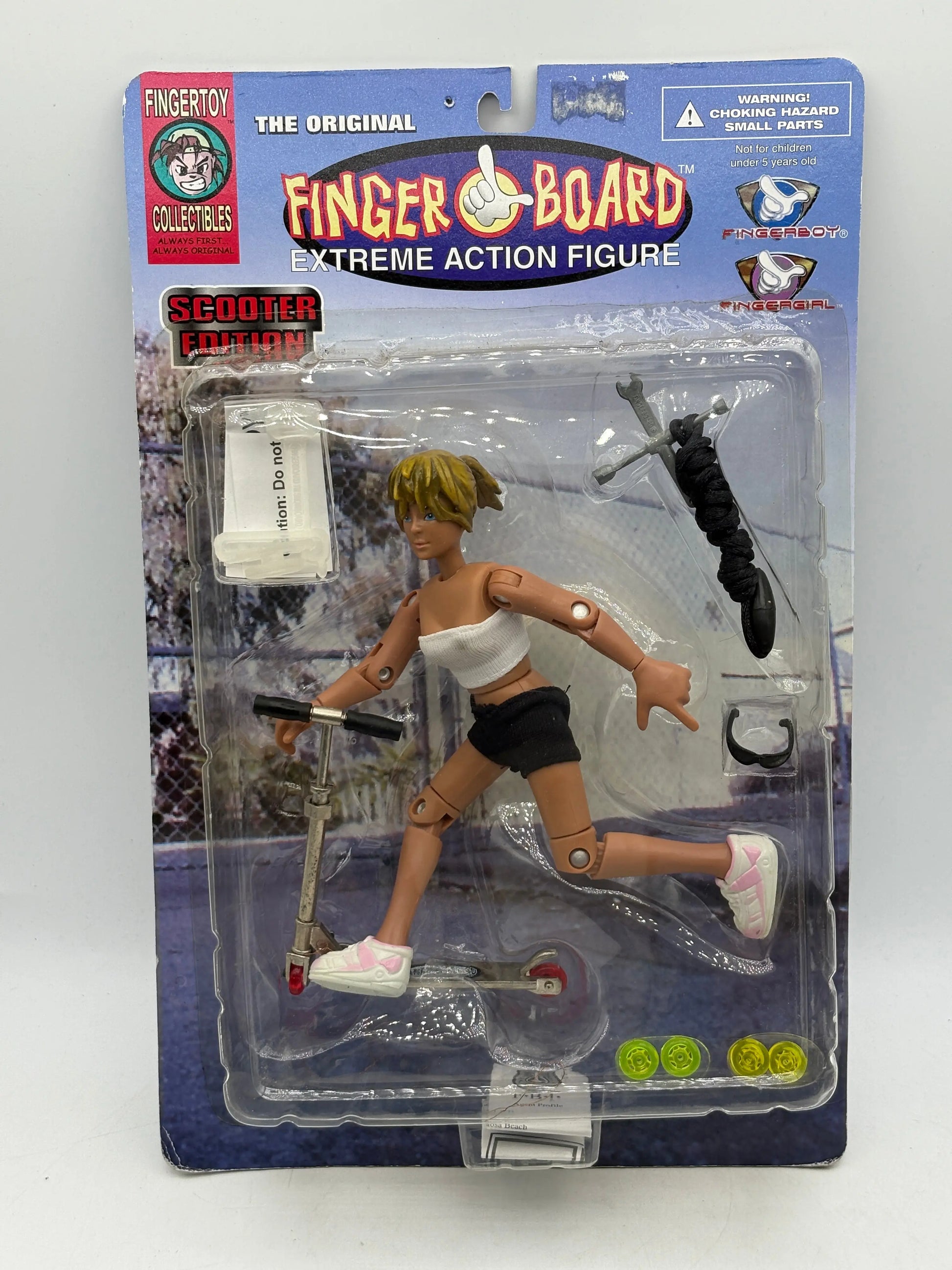 Vintage Finger Board Extreme Action Figure Scooter Edition Girl (Black Rope) FRENLY BRICKS - Open 7 Days