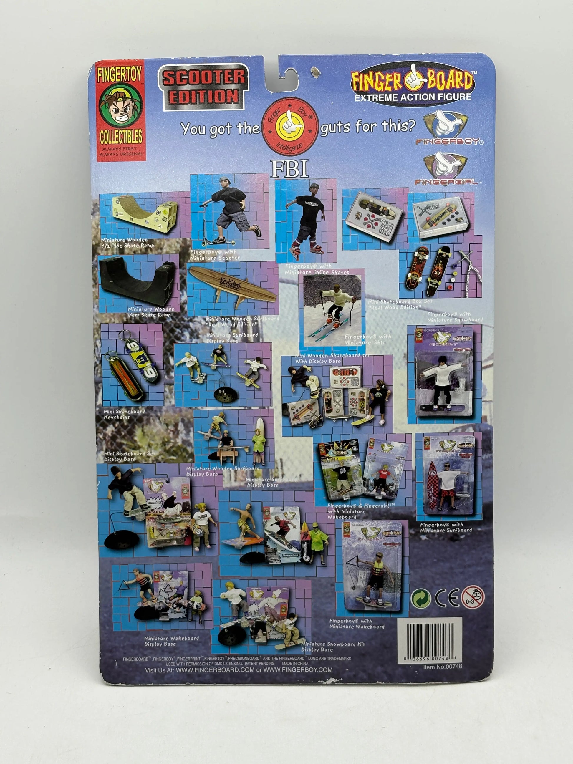 Vintage Finger Board Extreme Action Figure Scooter Edition Girl (Black Rope) FRENLY BRICKS - Open 7 Days