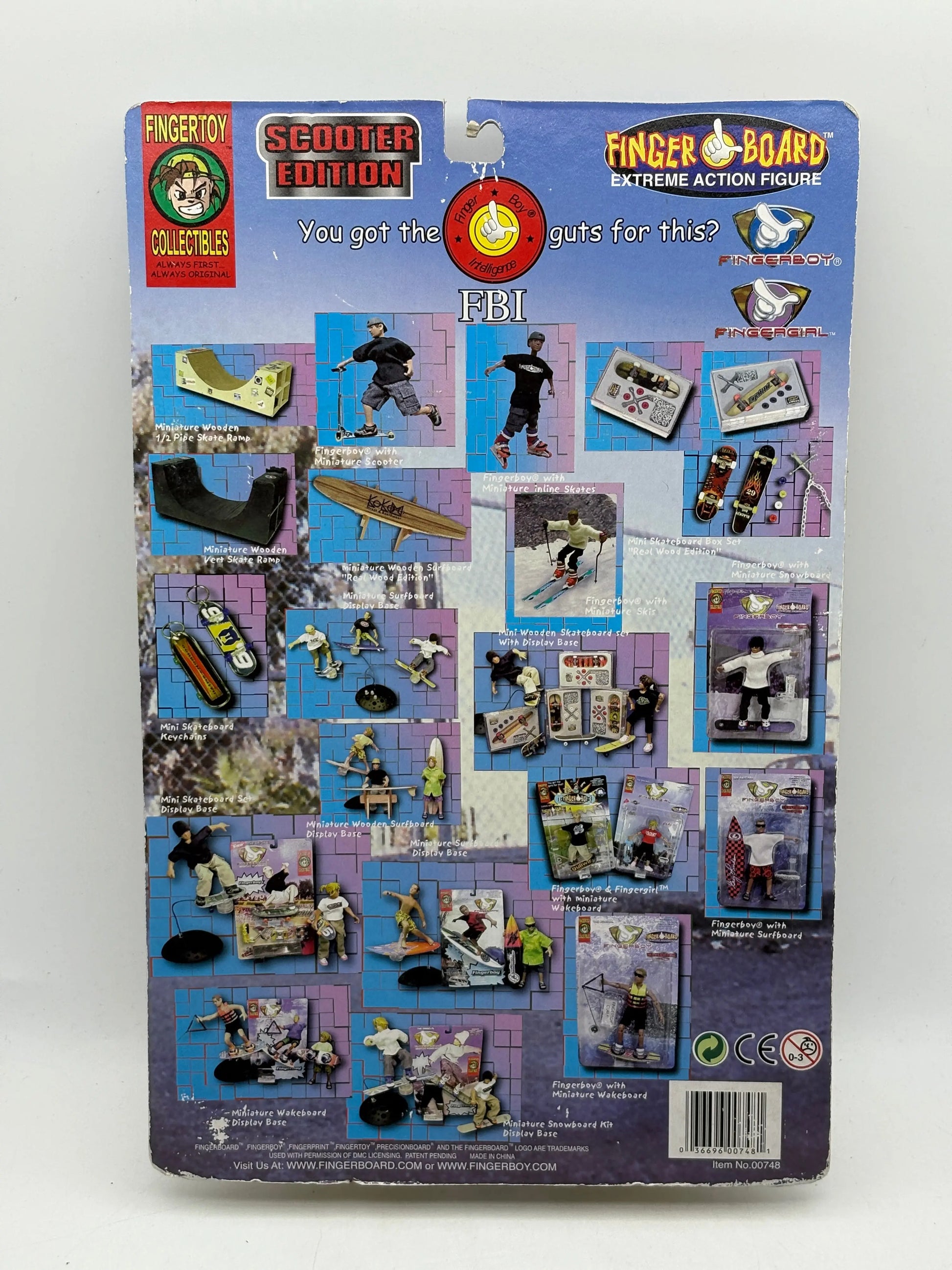 Vintage Finger Board Extreme Action Figure Scooter Edition Girl (Black Rope) (1) FRENLY BRICKS - Open 7 Days