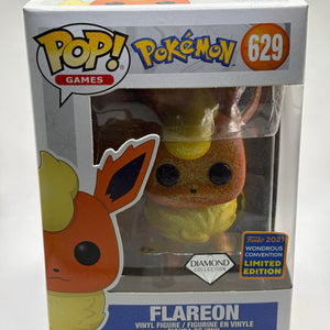 Funko POP! Games Pokemon #629 Flareon Diamond 2021 Wondrous Limited FRENLY BRICKS - Open 7 Days