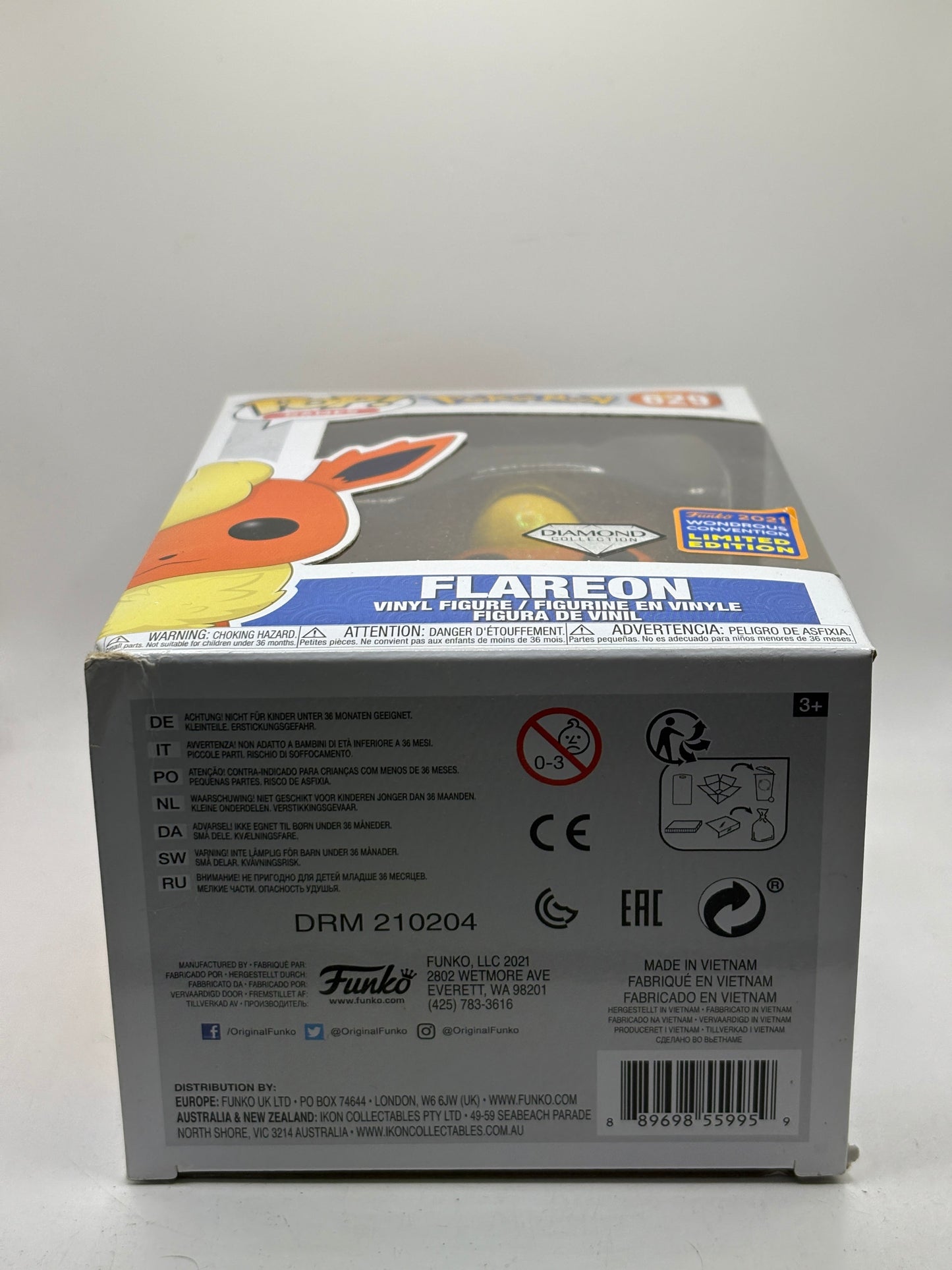 Funko POP! Games Pokemon #629 Flareon Diamond 2021 Wondrous Limited FRENLY BRICKS - Open 7 Days