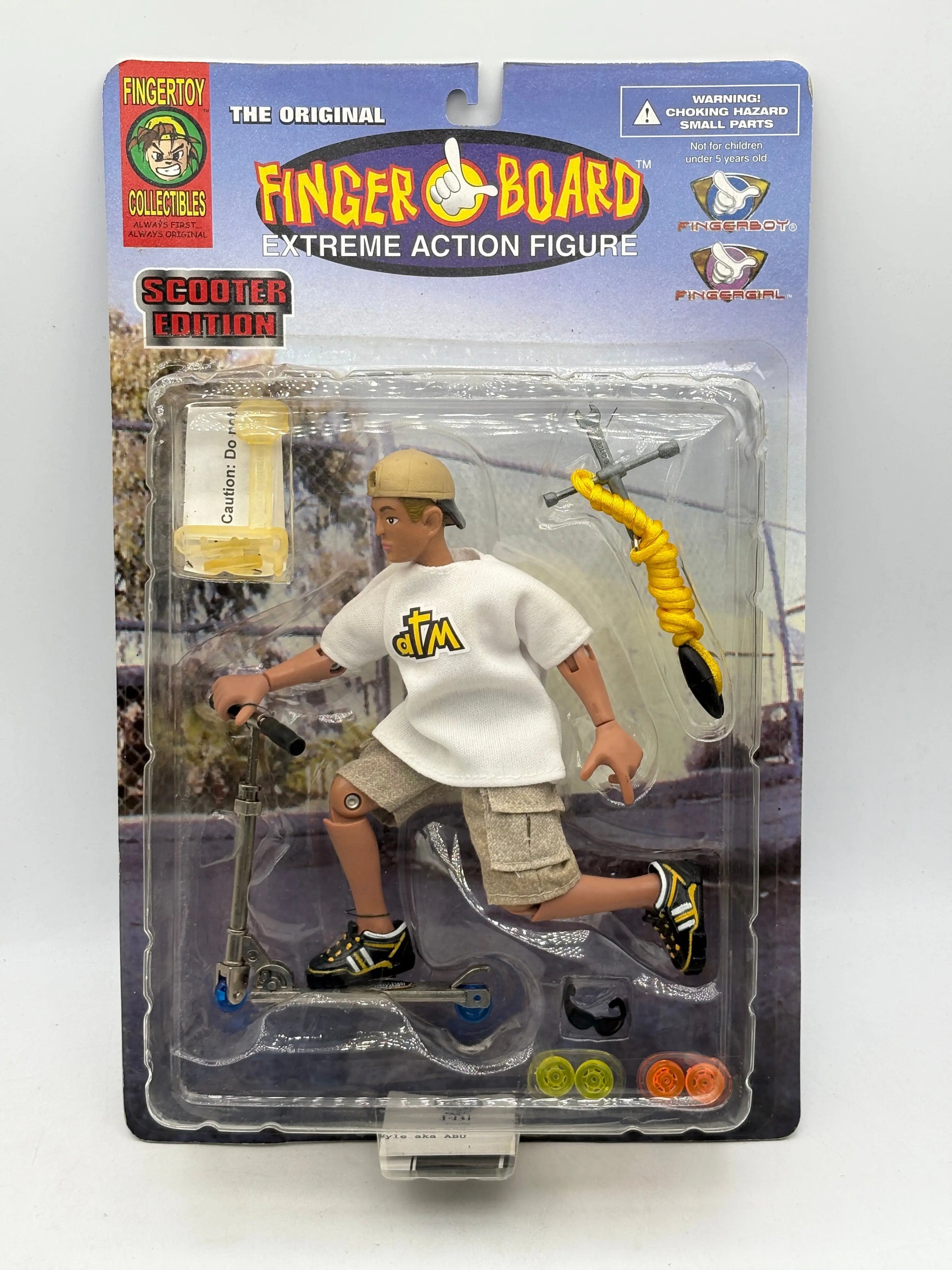 Vintage Finger Board Extreme Action Figure Scooter Edition (Yellow Rope) (1) FRENLY BRICKS - Open 7 Days