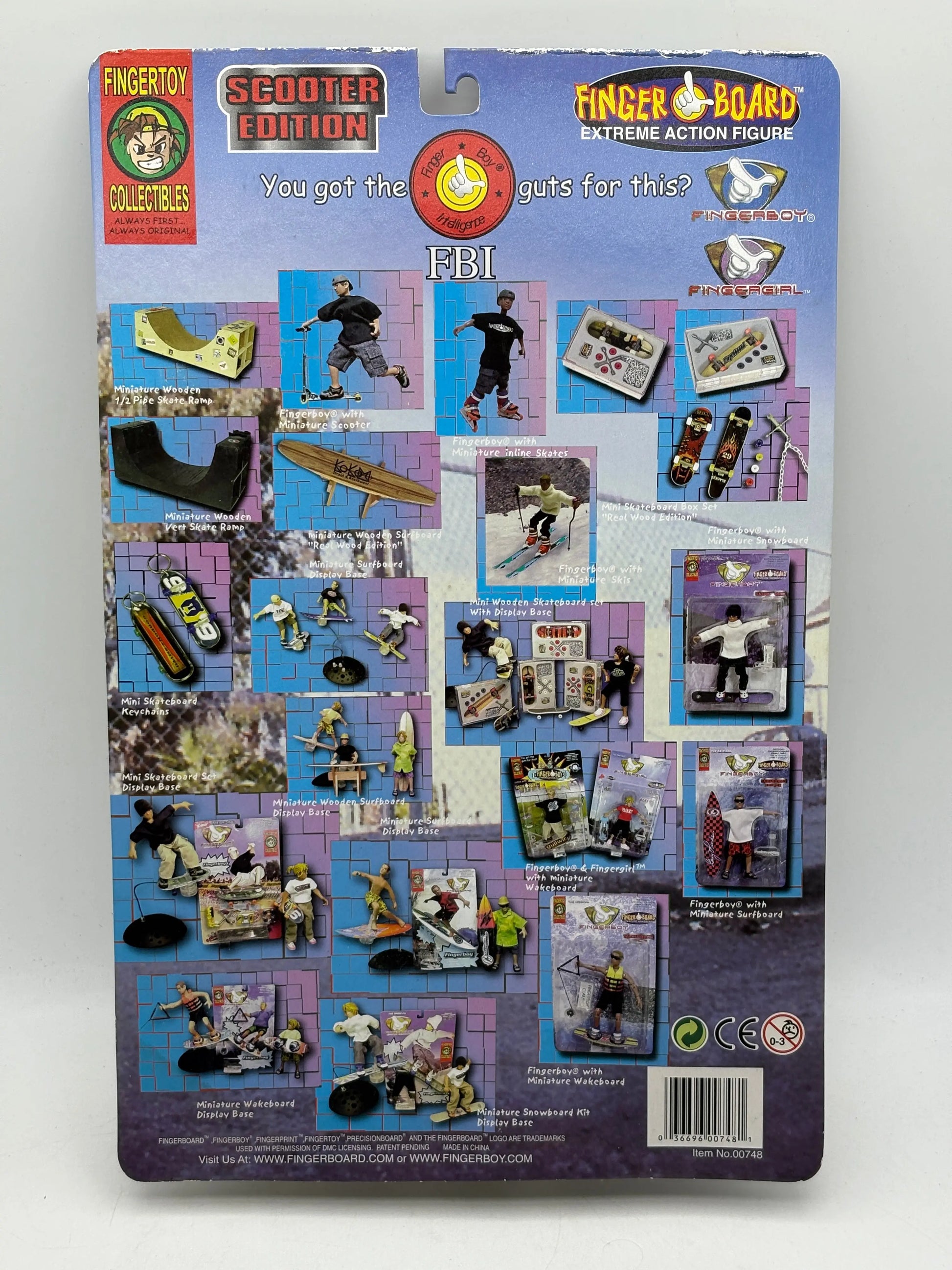 Vintage Finger Board Extreme Action Figure Scooter Edition (Yellow Rope) (1) FRENLY BRICKS - Open 7 Days