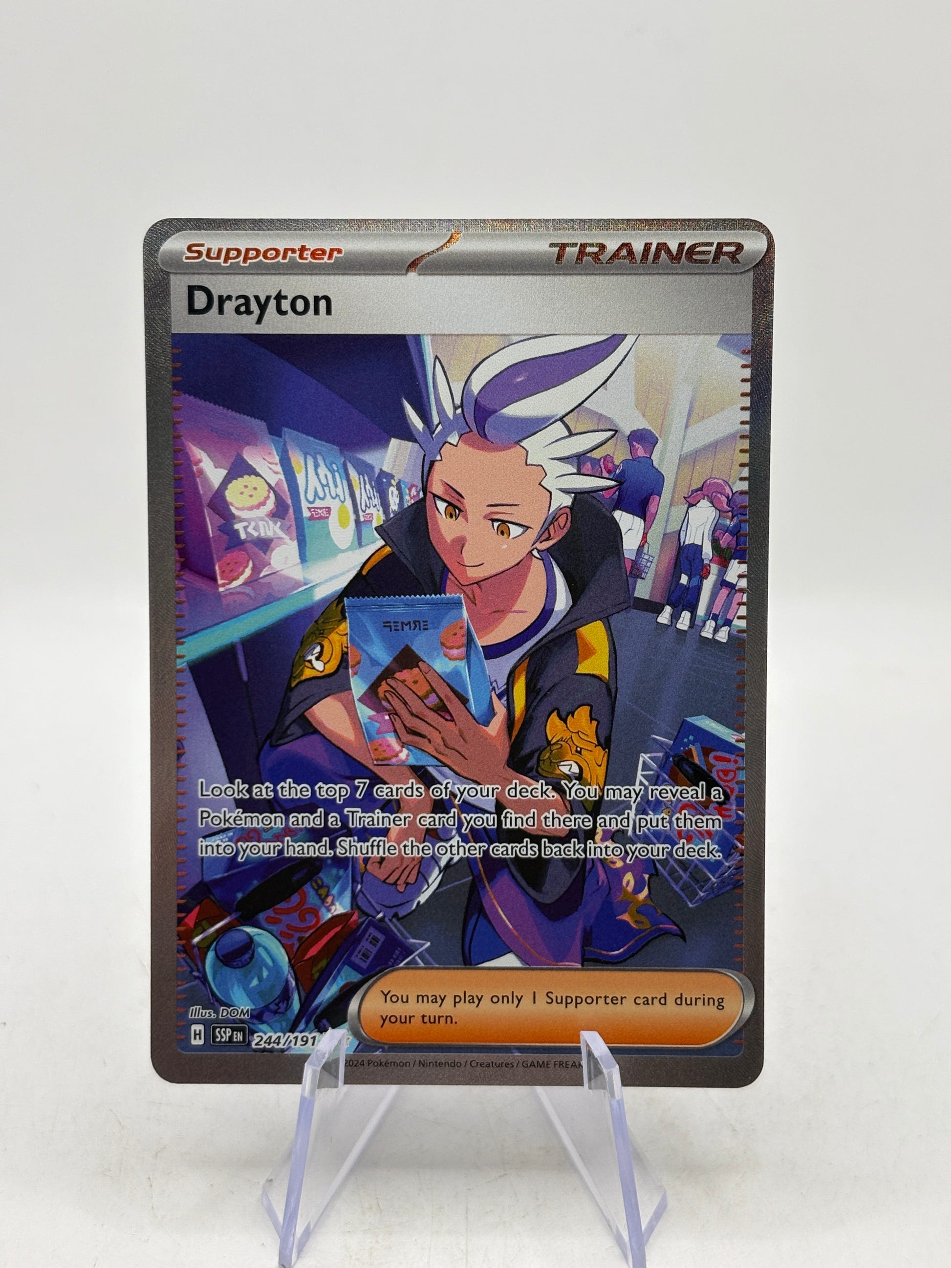 Pokemon TCG Surging Sparks - Drayton 244/191 Special Illustration Rare NM image 1