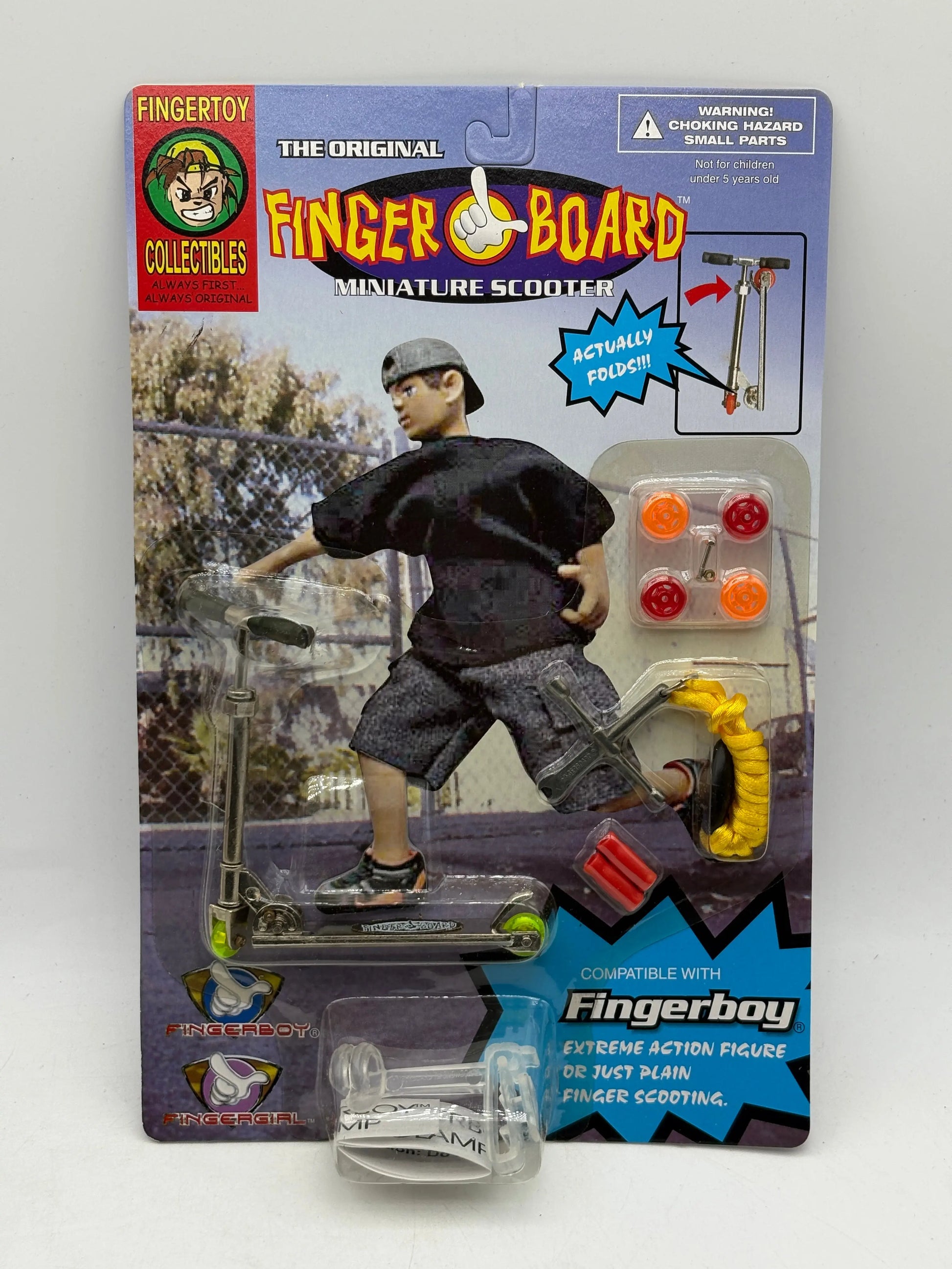 Vintage Finger Board Miniature Scooter Brand New Sealed (Yellow  Rope) FRENLY BRICKS - Open 7 Days