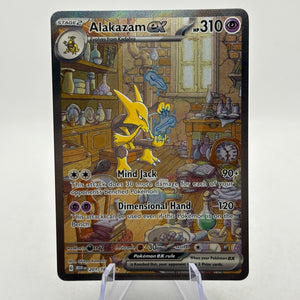 Pokemon TCG 151 MEW - Alakazam EX 201/165 Special Illustration Rare LP FRENLY BRICKS - Open 7 Days