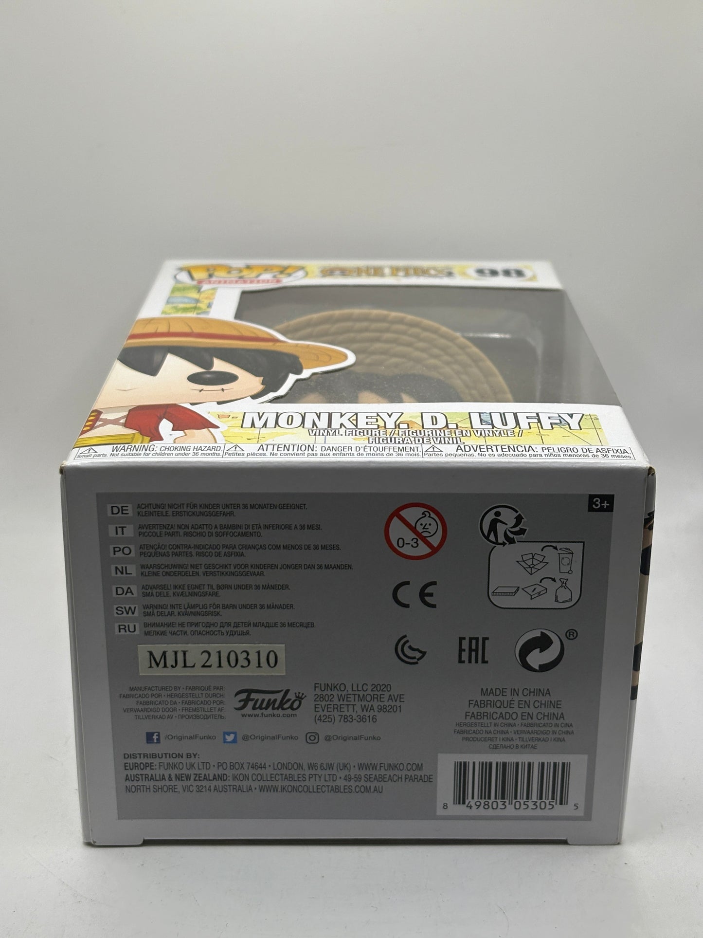 Funko POP! Animation One Piece #98 Monkey D Luffy Vinyl Figure FRENLY BRICKS - Open 7 Days