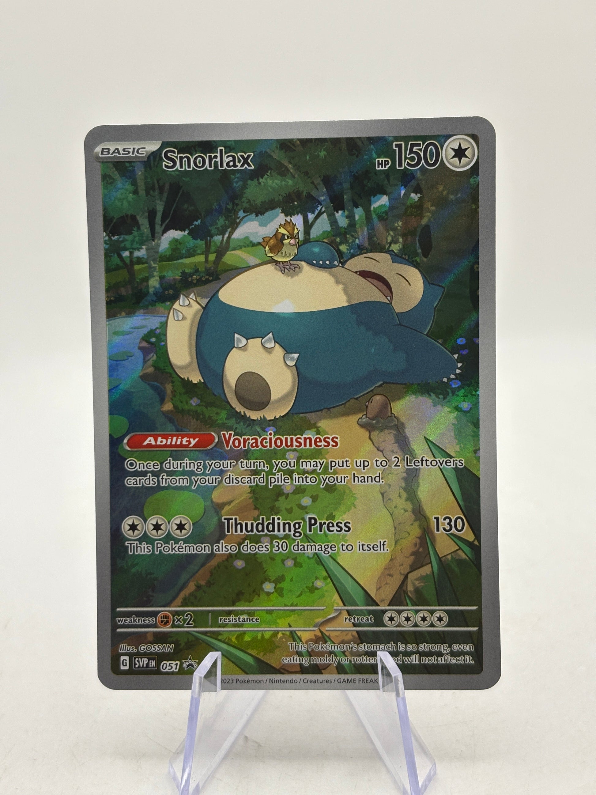 Pokemon TCG SVP Promos - Snorlax SVP051 Black Star Promo LP FRENLY BRICKS - Open 7 Days