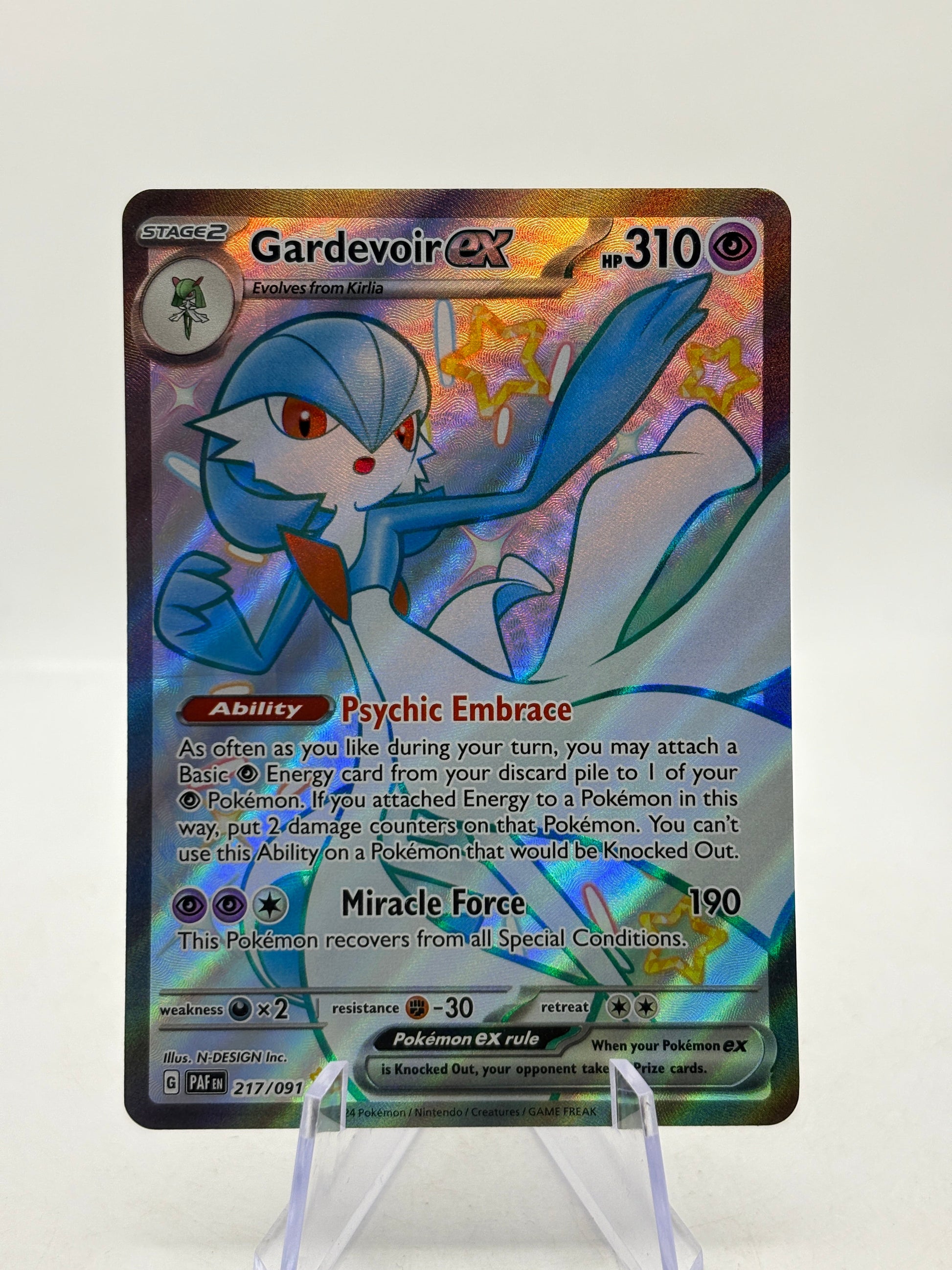 Pokemon TCG Paldean Fates - Gardevoir EX 217/091 Full Art Shiny NM FRENLY BRICKS - Open 7 Days
