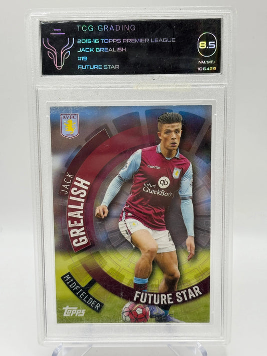 TCG Grading 8.5 2015-16 Topps Premier League Jack Grealish Future Star FRENLY BRICKS - Open 7 Days
