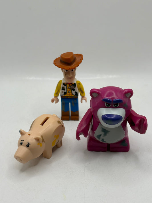 LEGO 7596 Toy Story 3 Minifigure Lot: Dirty Hamm (w/ Plug & Coin), Lotso, Woody FRENLY BRICKS - Open 7 Days