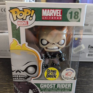 Funko Pop! Marvel Ghost Rider Glow in the Dark Exclusive #18 FRENLY BRICKS - Open 7 Days