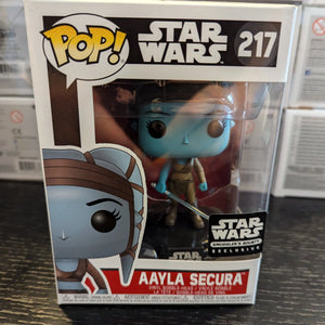 Funko Pop Star Wars Aayla Secura Smuggler's Bounty EXCLUSIVE #217 FRENLY BRICKS - Open 7 Days