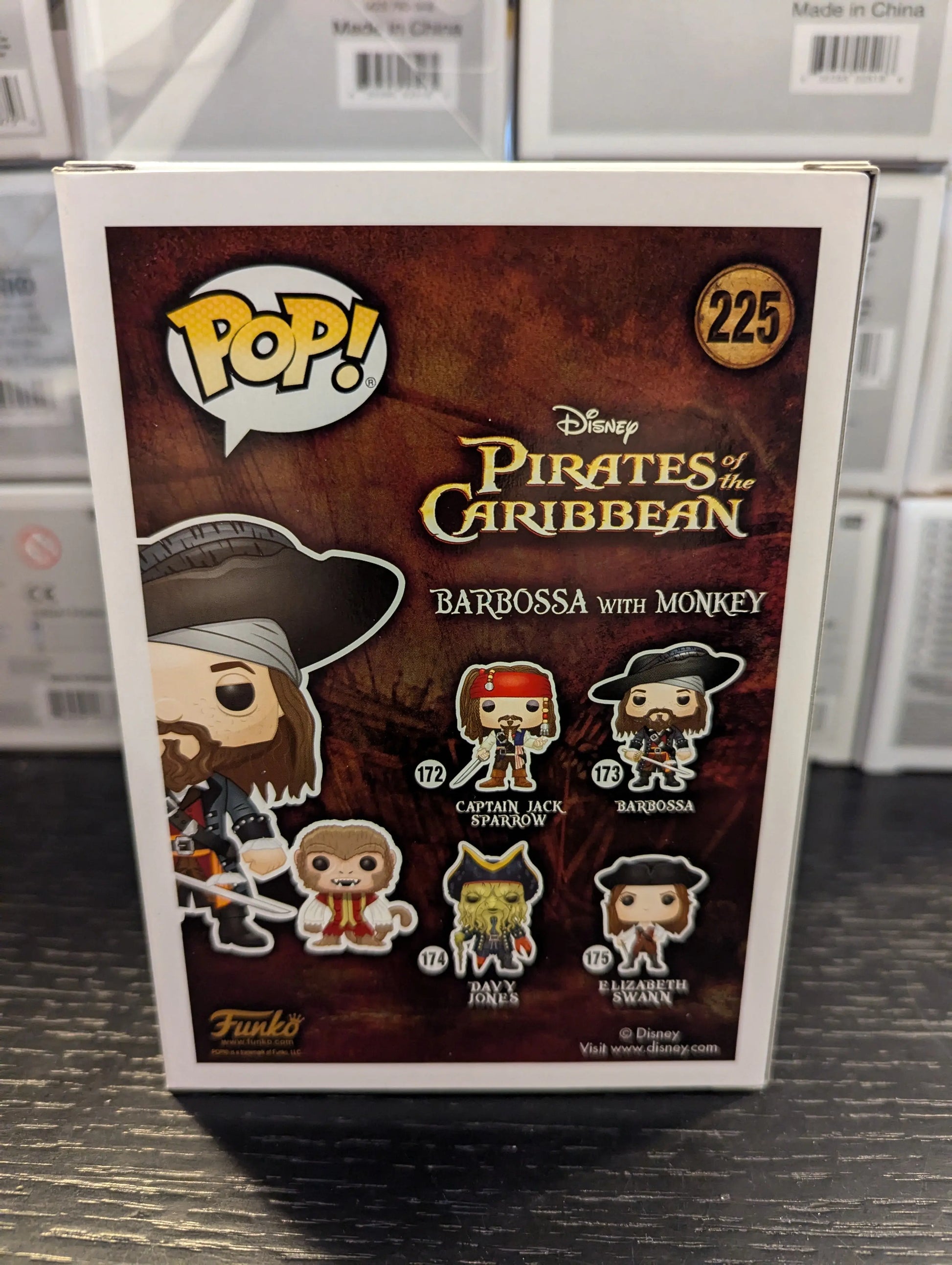 Funko POP Vinyl - Disney Pirates Of The Caribbean - Barbossa With Monkey - #225 FRENLY BRICKS - Open 7 Days