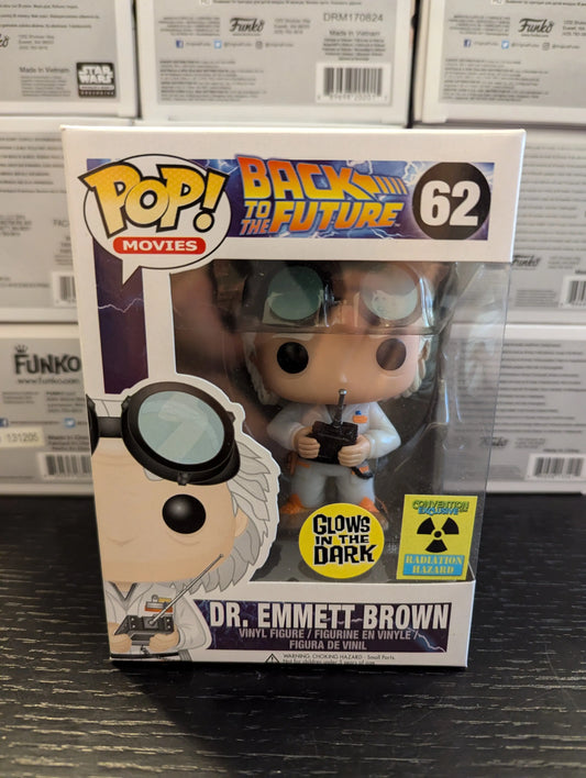 Funko Pop! Vinyl: Back to the Future - Dr. Emmett Brown - (Glow) GITD FRENLY BRICKS - Open 7 Days