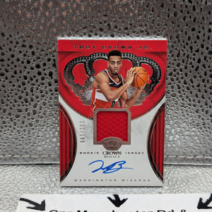 2018-19 Panini Crown Royale TROY BROWN JR. /199 AUTO PATCH ROOKIE FRENLY BRICKS - Open 7 Days