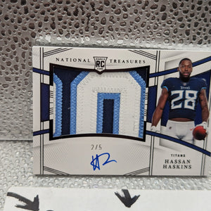 2022 Panini National Treasures ROOKIE Hassan Haskins Patch Auto /5 FRENLY BRICKS - Open 7 Days