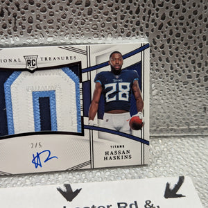 2022 Panini National Treasures ROOKIE Hassan Haskins Patch Auto /5 FRENLY BRICKS - Open 7 Days