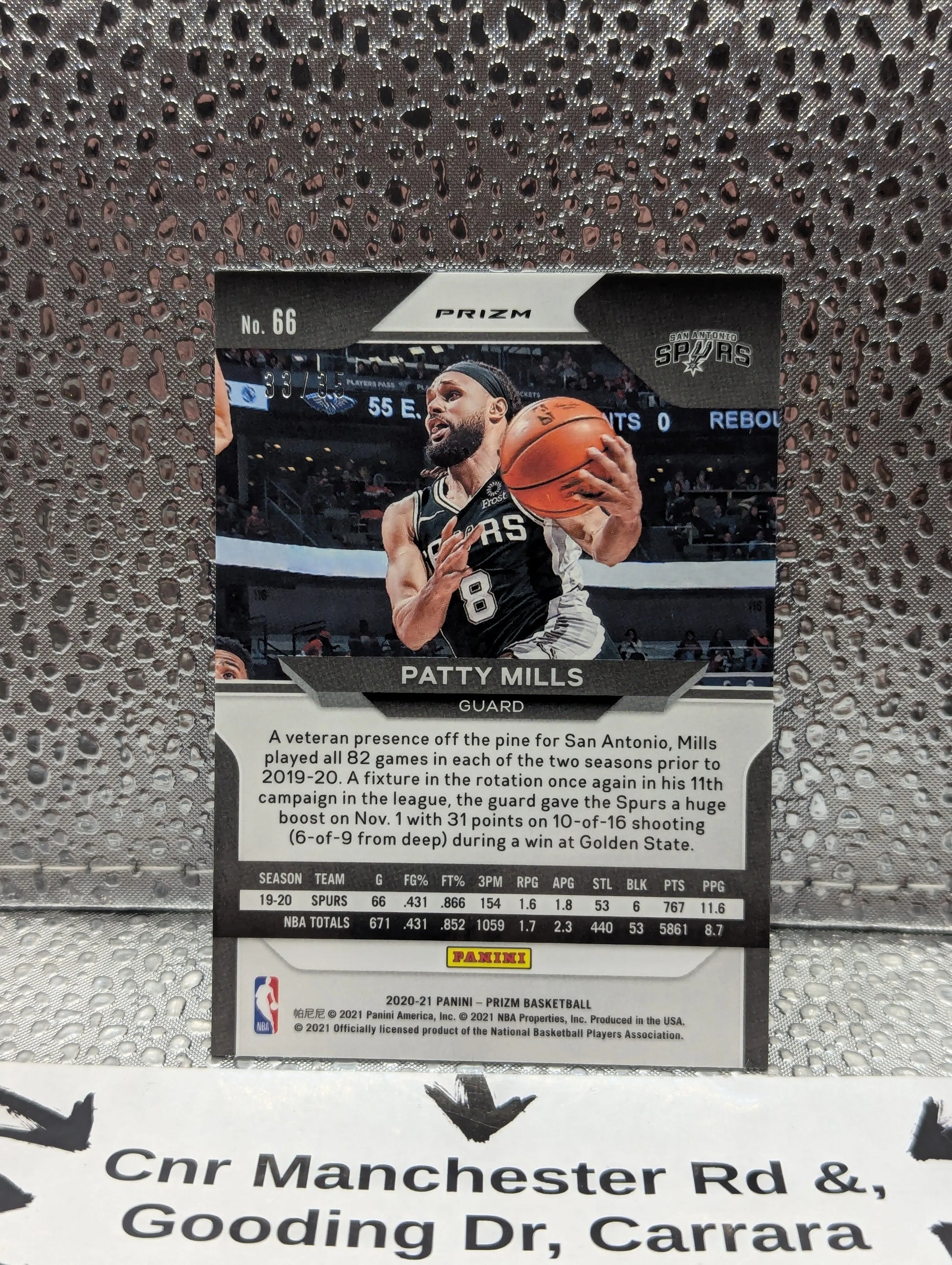 2020-21 Panini Prizm PATTY MILLS Blue Shimmer /35 FRENLY BRICKS - Open 7 Days