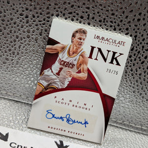 2014-15 Panini IMMACULATE ink /25 Scott Brooks FRENLY BRICKS - Open 7 Days