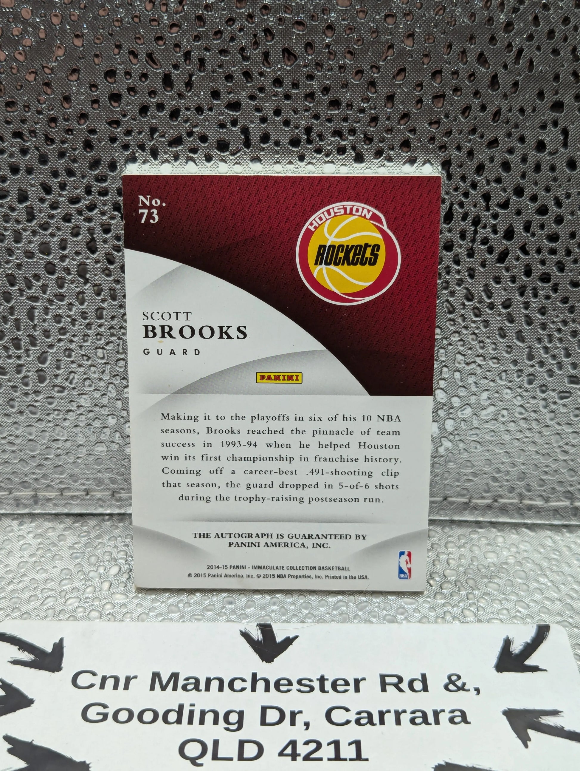 2014-15 Panini IMMACULATE ink /25 Scott Brooks FRENLY BRICKS - Open 7 Days