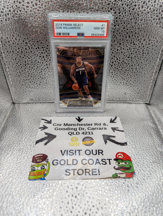 2019-20 Panini Select ZION WILLIAMSON #1 PSA 10 ROOKIE FRENLY BRICKS - Open 7 Days