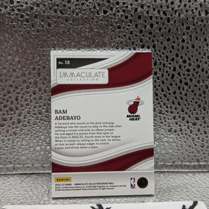 2022-23 Panini Immaculate BAM ADEBAYO /25 Miami Heat FRENLY BRICKS - Open 7 Days