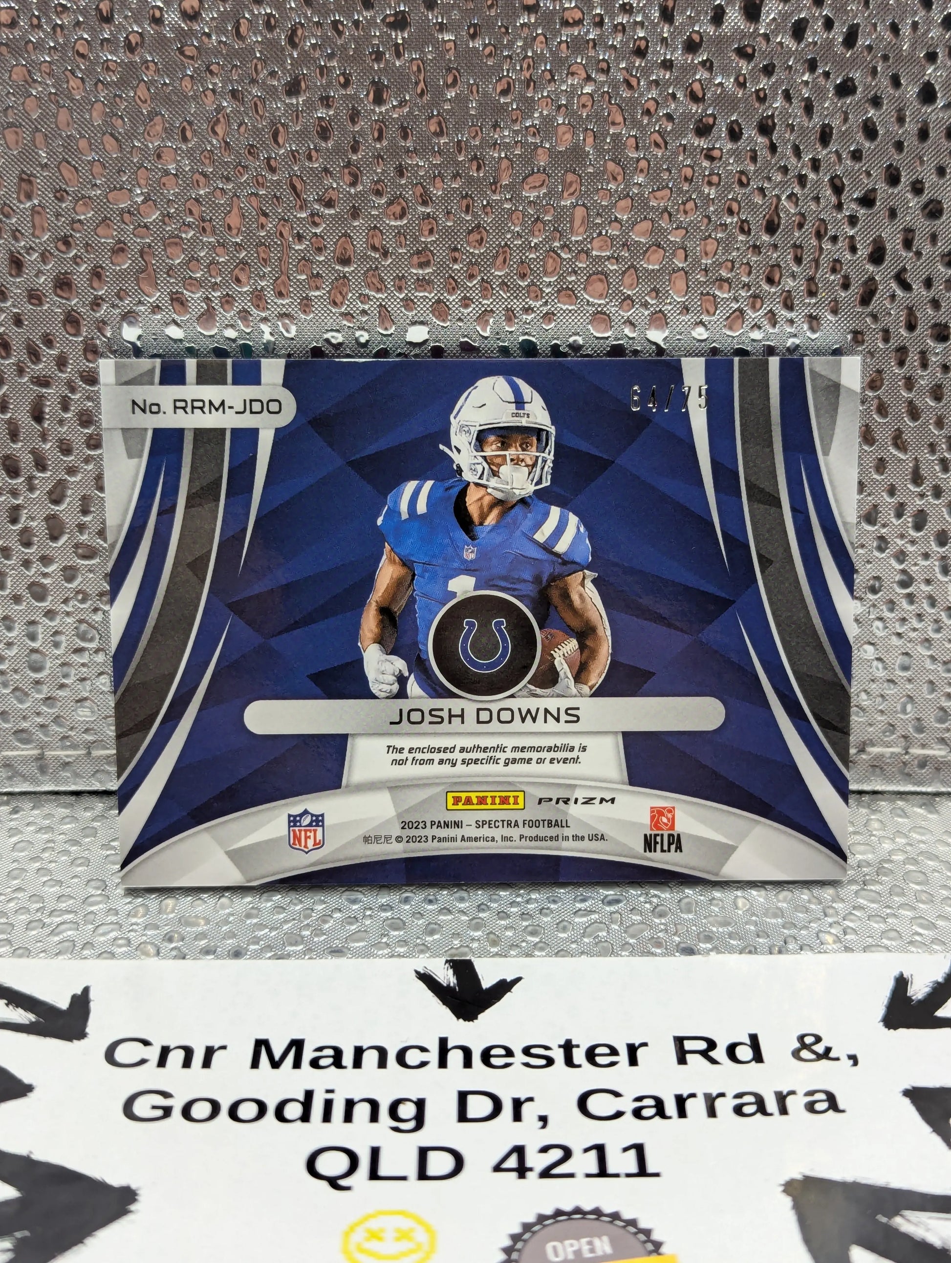 2023 Panini SPECTRA - Josh Downs RISING Rookie Dual Patch /75 FRENLY BRICKS - Open 7 Days