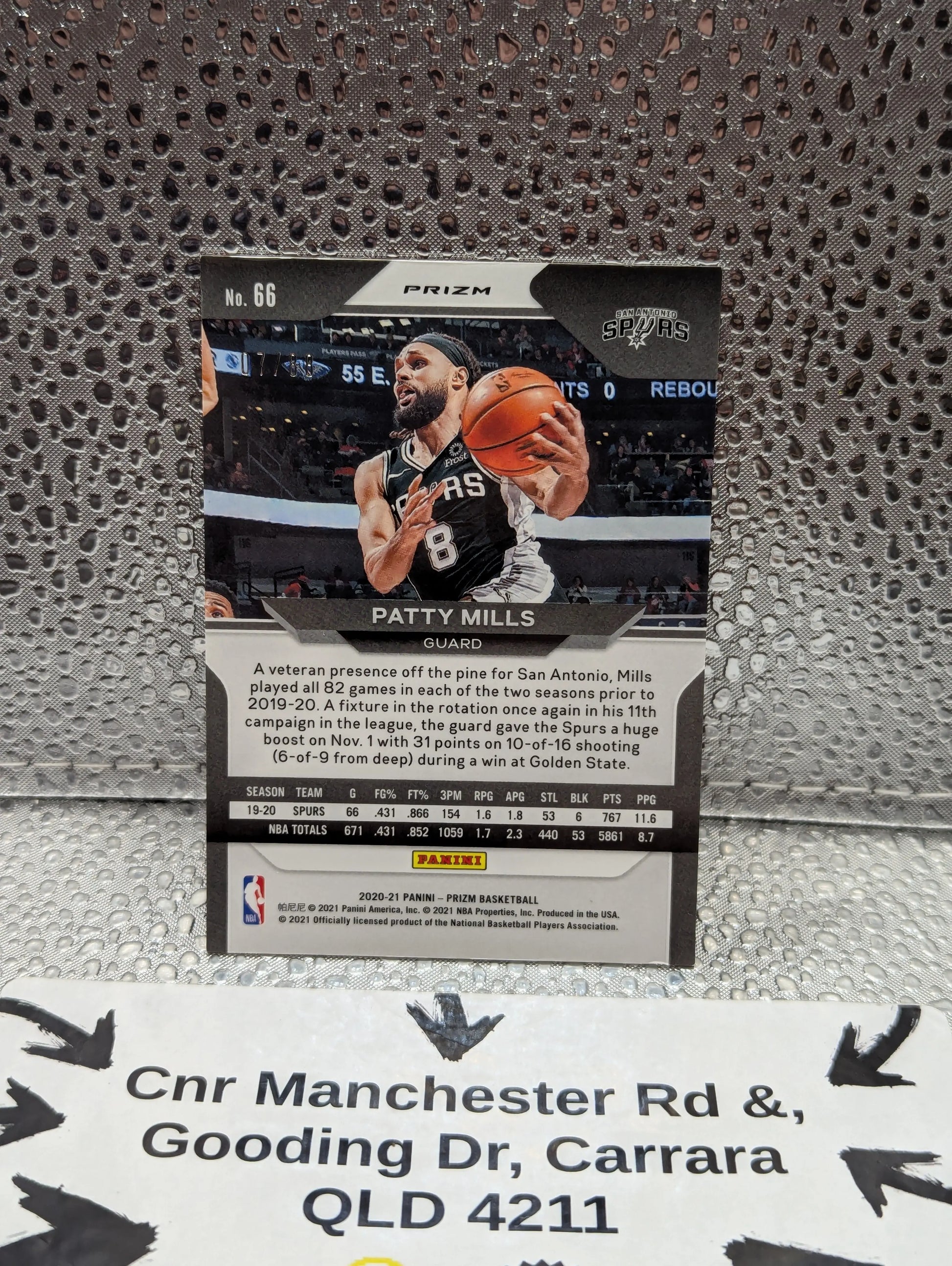 2020-21 Panini PRIZM Patty Mills /88 Scope FRENLY BRICKS - Open 7 Days