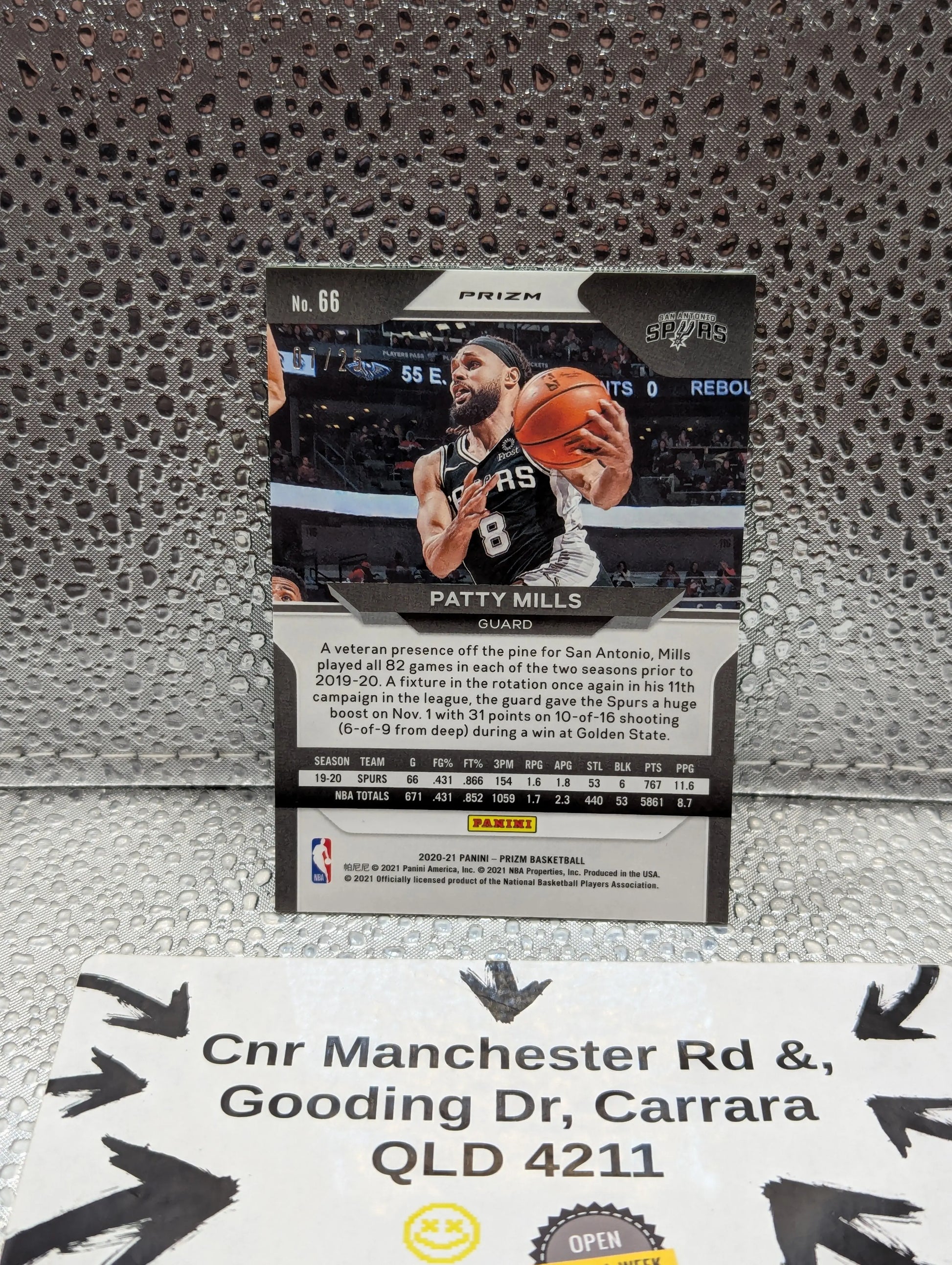 2020-21 Panini Prizm PATTY MILLS /25 Pulsar FRENLY BRICKS - Open 7 Days