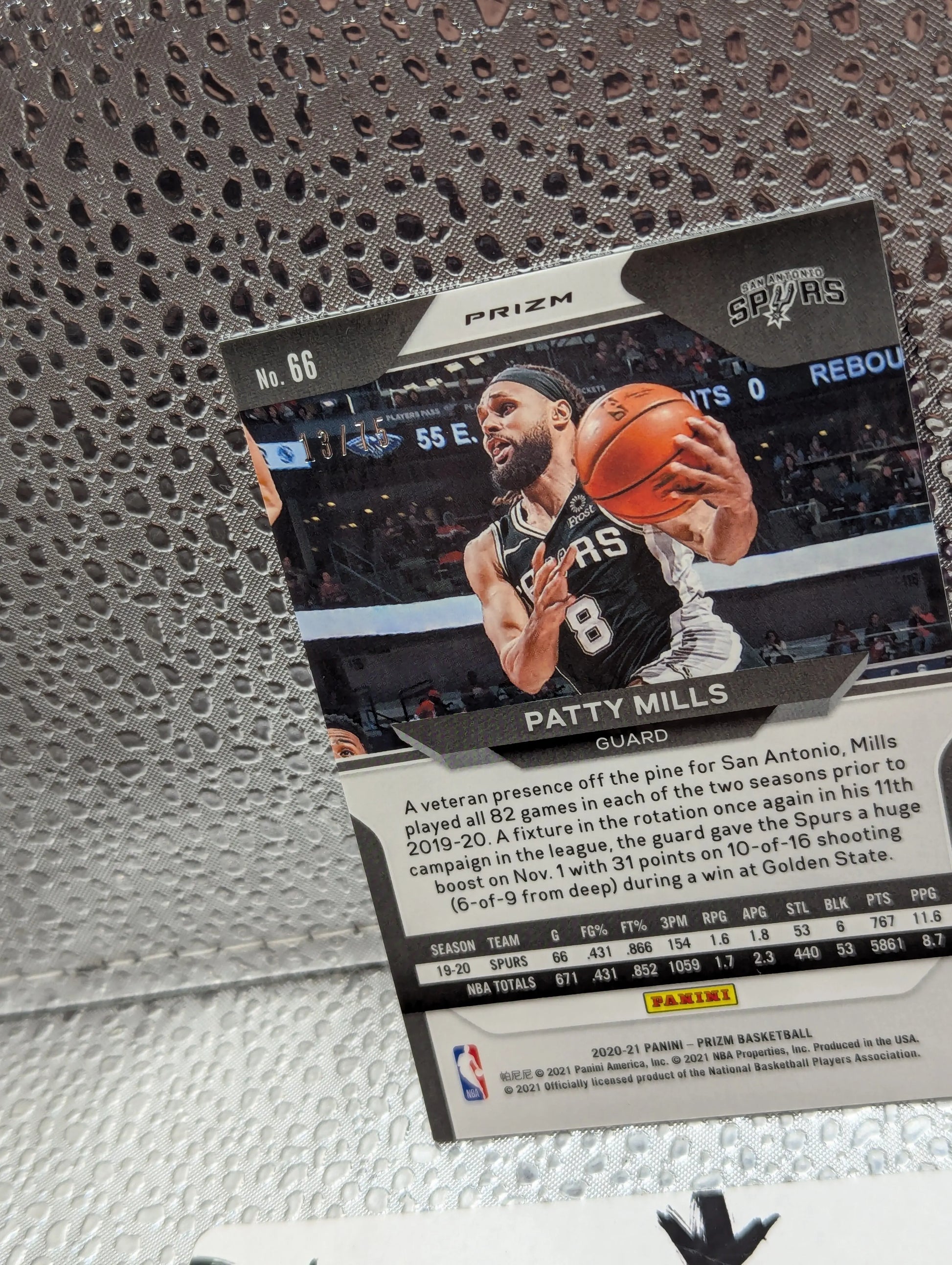 2020-21 Panini Prizm PATTY MILLS sparkle /75 FRENLY BRICKS - Open 7 Days