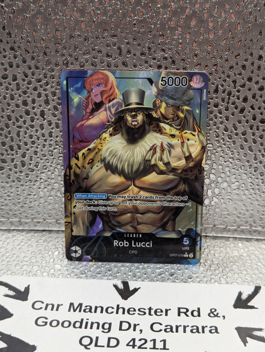 Rob Lucci OP07-079 - 500 Years in the Future Alt Art Leader ONE PIECE FRENLY BRICKS - Open 7 Days