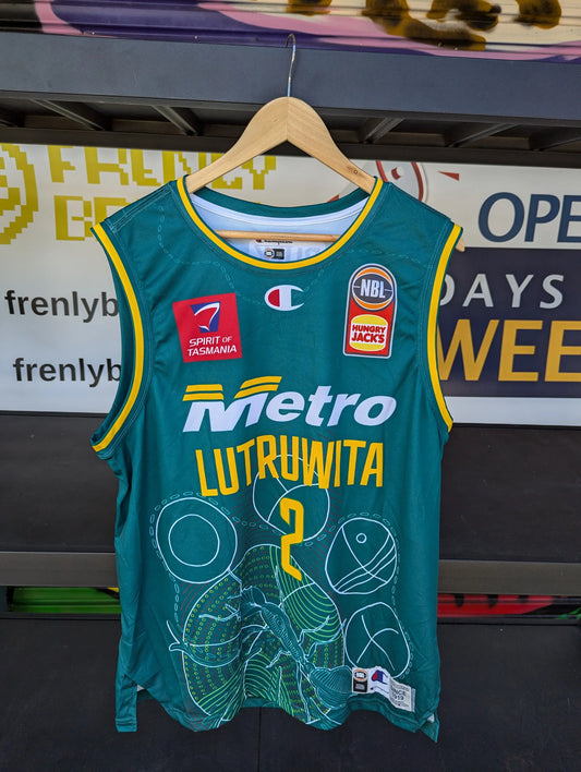 Tasmania JackJumpers 2022/23 Mens Indigenous Jersey Josh Magette FRENLY BRICKS - Open 7 Days