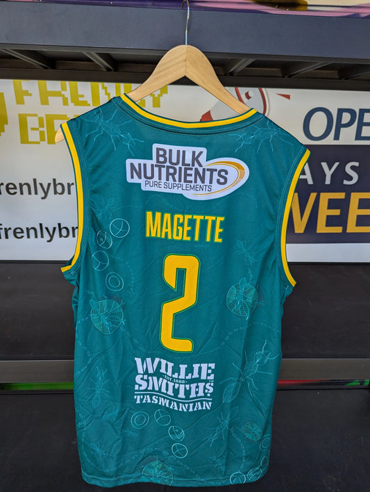 Tasmania JackJumpers 2022/23 Mens Indigenous Jersey Josh Magette FRENLY BRICKS - Open 7 Days