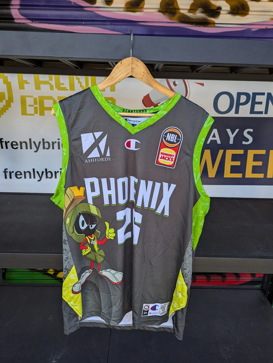 South East Melbourne Phoenix Mens Space Jam NBL Jersey 2021-22 ZHOU #26 FRENLY BRICKS - Open 7 Days