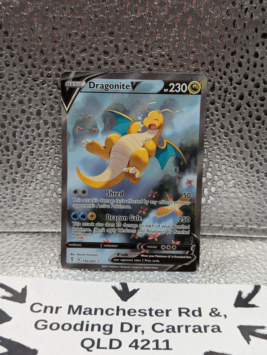 Dragonite V 192/203 SWSH Evolving Skies Alt Art Holo Ultra Rare Pokemon Card TCG FRENLY BRICKS - Open 7 Days