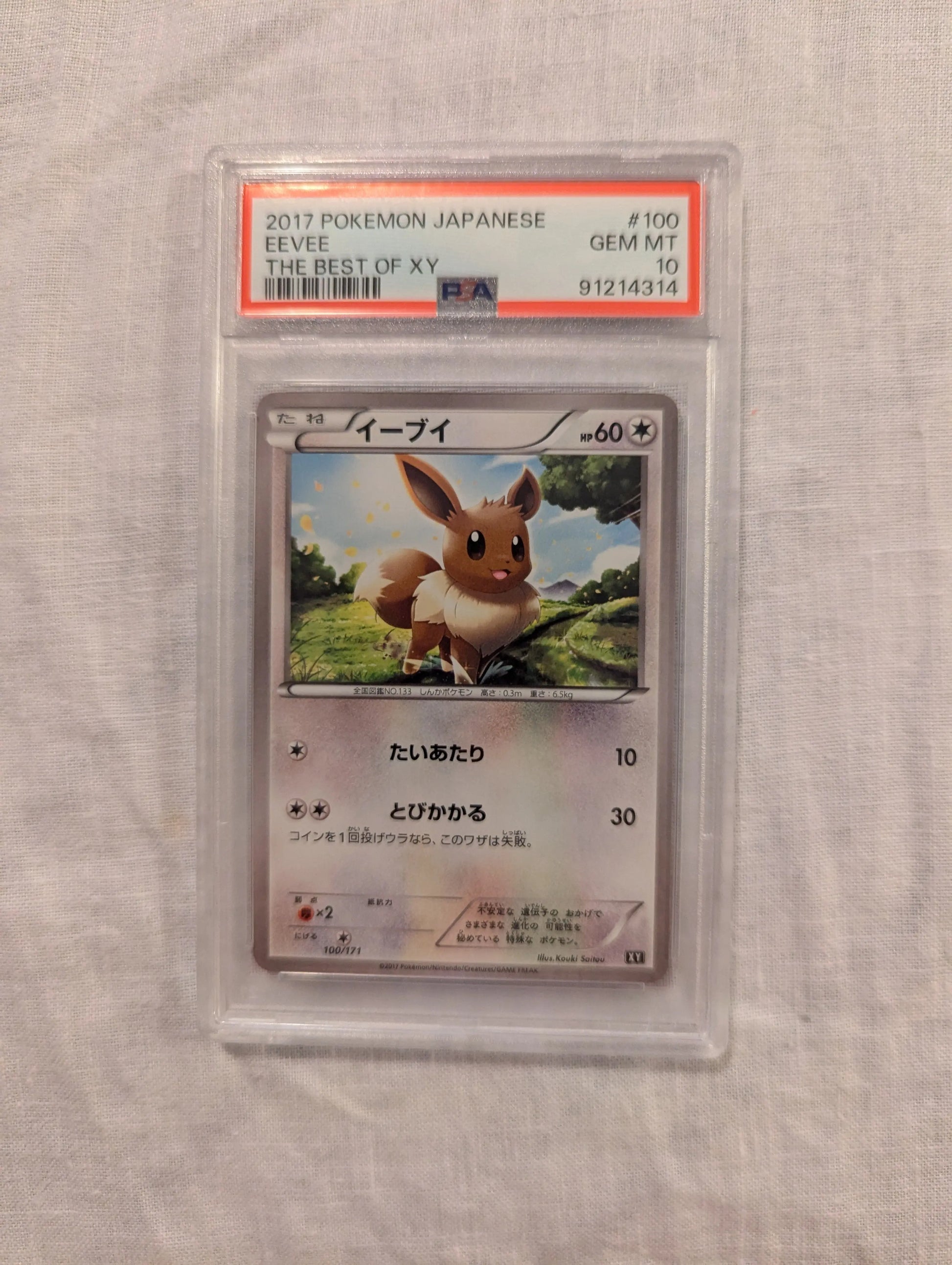 2017 Pokemon Japanese Eevee The Best of XY #100 PSA 10 FRENLY BRICKS - Open 7 Days