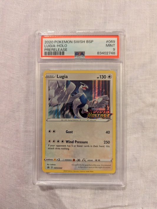 2020 Pokemon LUGIA HOLO #69 PRERELEASE PSA 9 FRENLY BRICKS - Open 7 Days