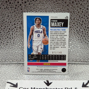 2020-21 Panini Optic Contenders TYRESE MAXEY /149 Auto Signed on card FRENLY BRICKS - Open 7 Days