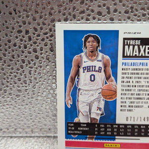 2020-21 Panini Optic Contenders TYRESE MAXEY /149 Auto Signed on card FRENLY BRICKS - Open 7 Days