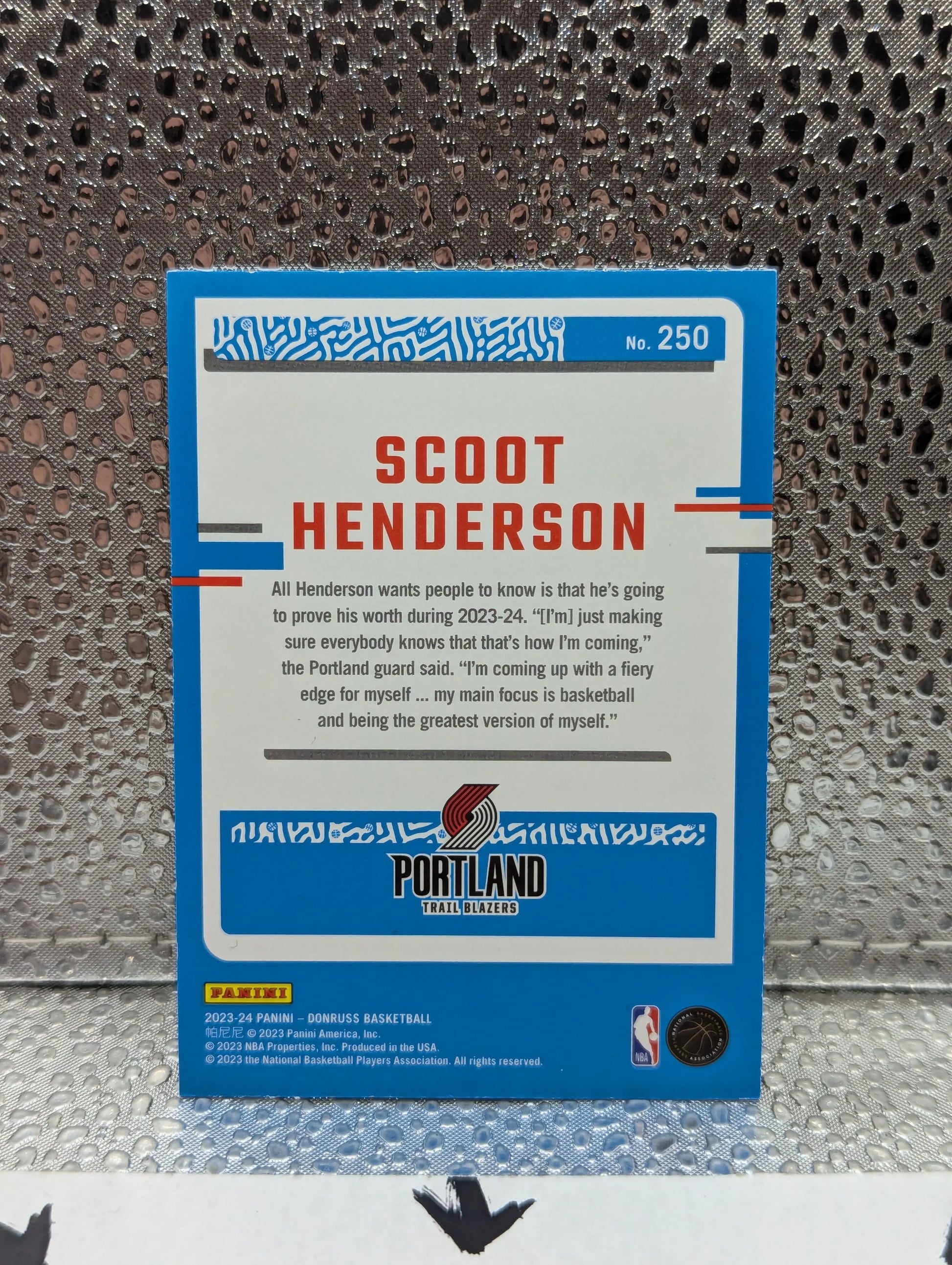 2023-24 Donruss Scoot Henderson #250 Gold Laser Holo Rated Rookie RC /10 FRENLY BRICKS - Open 7 Days