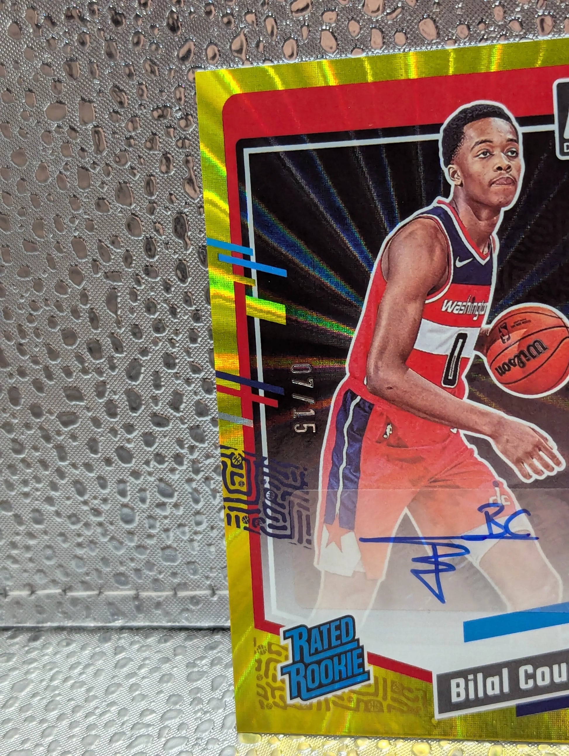 2023-24 Panini Donruss BILAL COULIBALY Rated Rookie Lazer /15 Auto FRENLY BRICKS - Open 7 Days