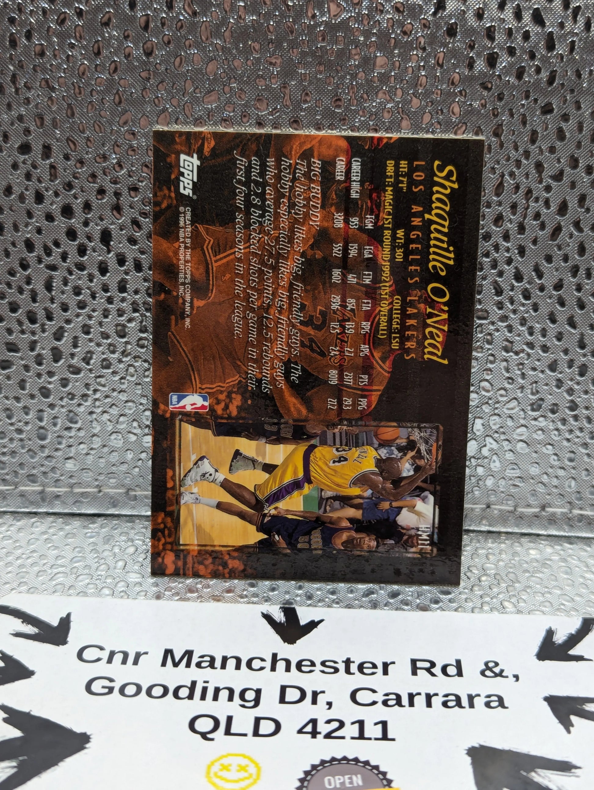 1996-97 Topps Shaquille O’Neal Hobby Masters Holo Basketball Insert Card #HM11 FRENLY BRICKS - Open 7 Days